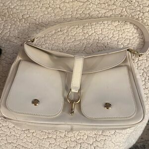 Kate Spade Cream Shoulder Bag with Gold Accents